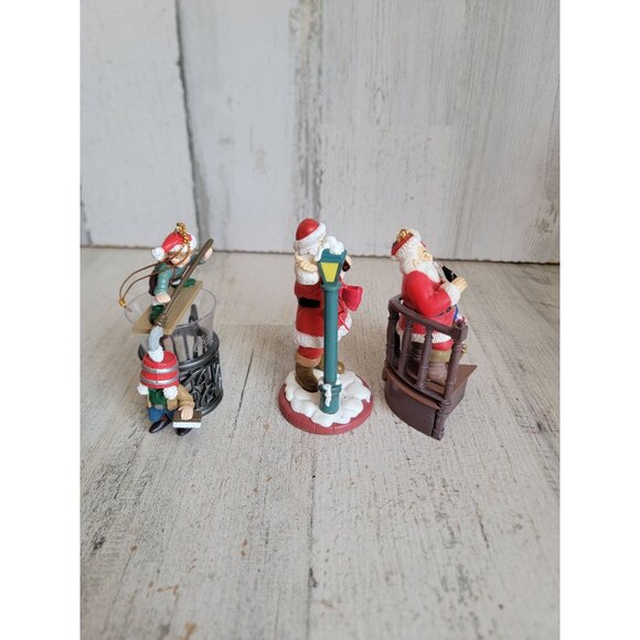 Coca-Cola Santa Claus elf helper variety ornament Xmas set - Picture 9 of 10